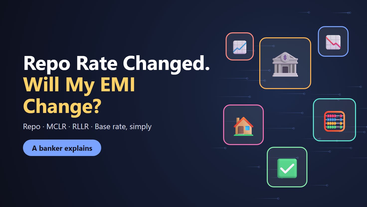 RBI Changed the Repo Rate. Will My Loan EMI Change? Repo, MCLR, RLLR and Base Rate Explained Simply